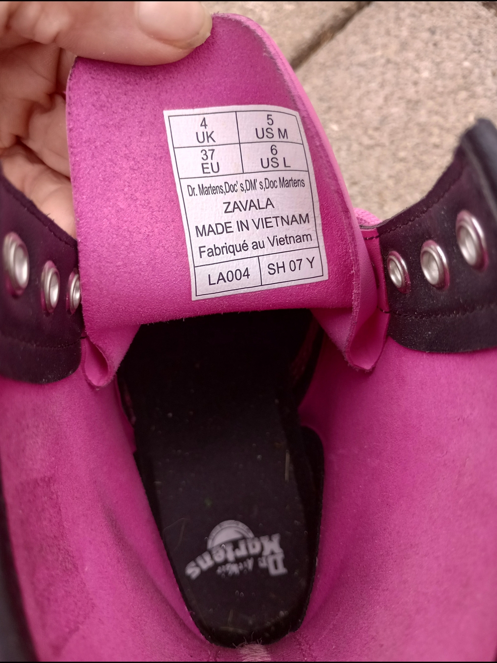 Dr. Martens Pink Lace-Up Combat Boots - Picture 8 of 10